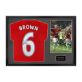 Wes Brown Signed Manchester United Shirt Classic Frame