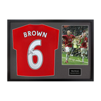 Wes Brown Signed Manchester United Shirt Classic Frame