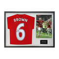 Wes Brown Signed Manchester United Shirt Classic Frame
