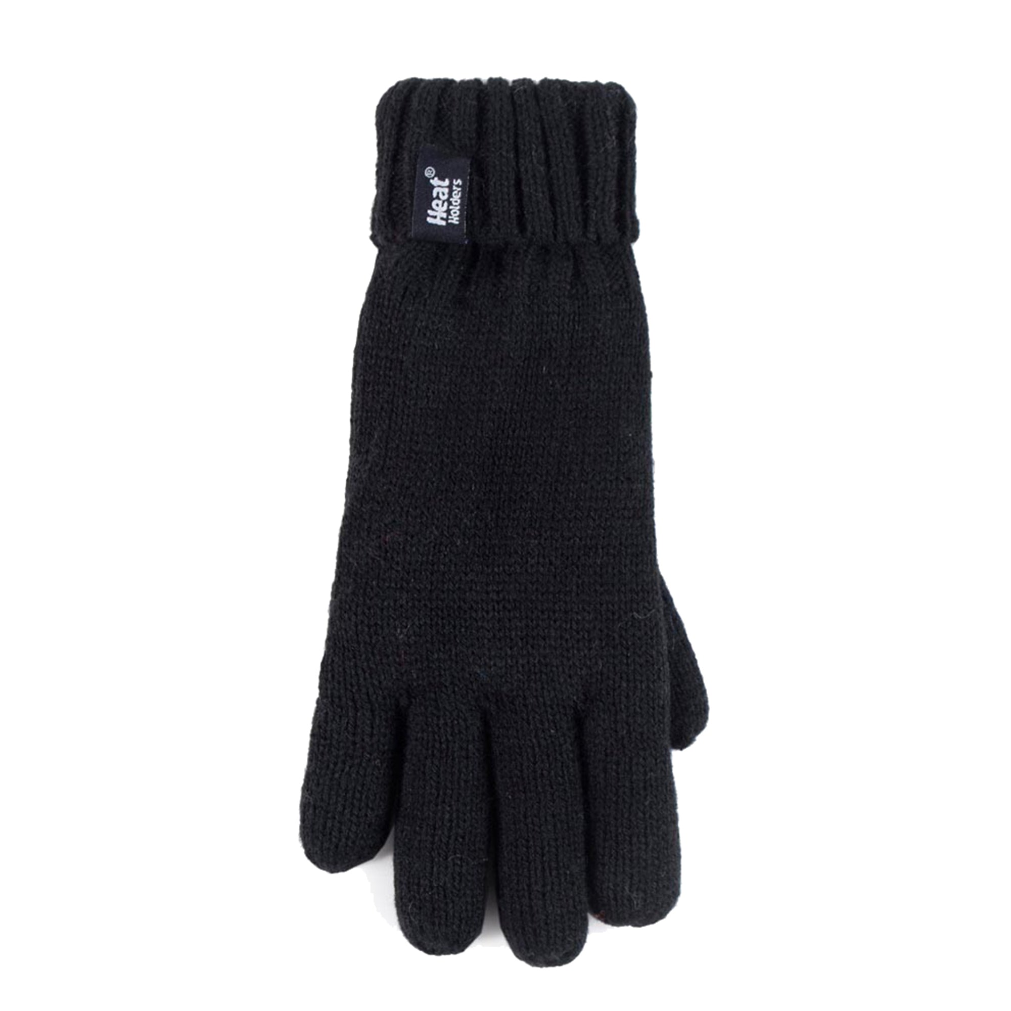 Children Winter Warm Fleece Lined Knit Turn Over Cuff Ribbed Hat & Gloves Set