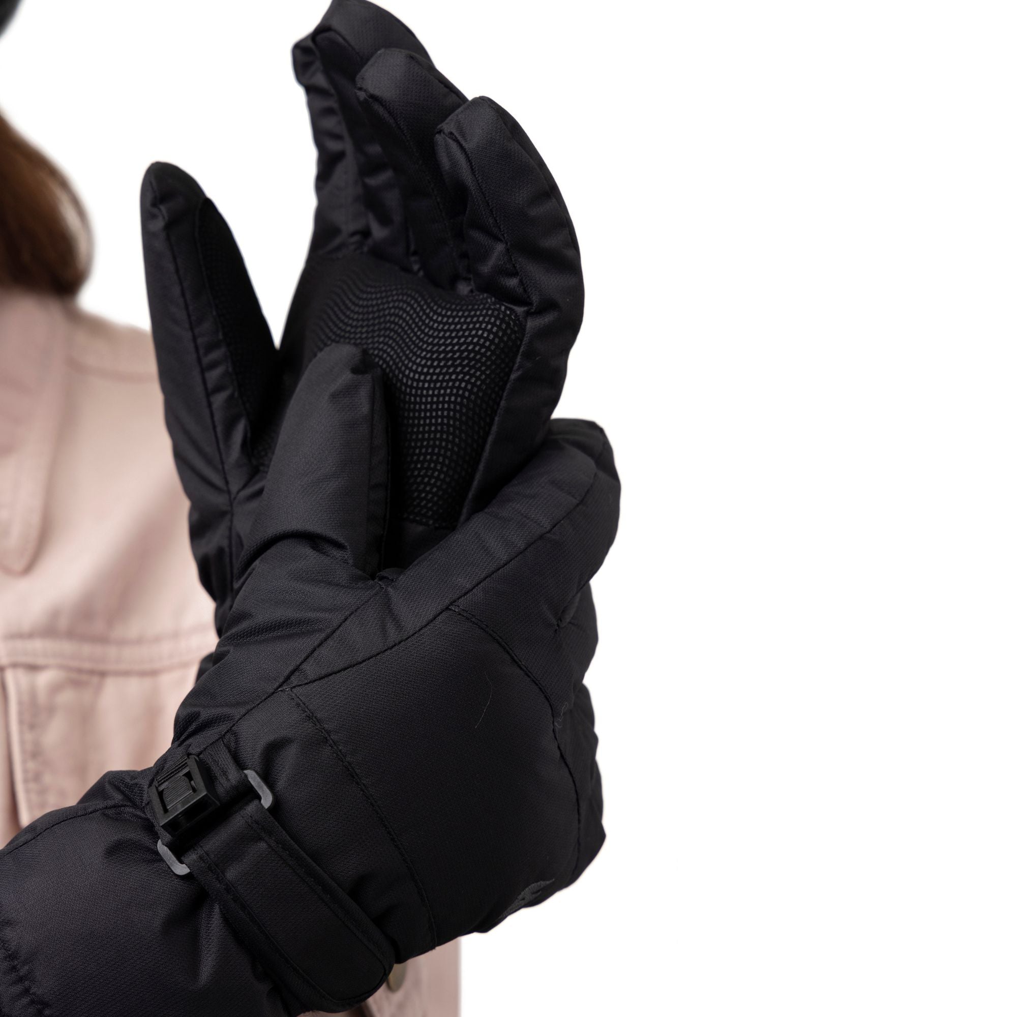 Ladies Soft Shell Waterproof Fleece Lined Winter Thermal Ski Gloves