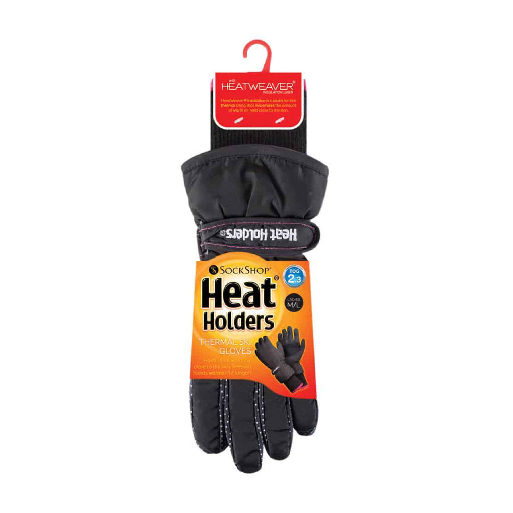 Ladies Soft Shell Waterproof Fleece Lined Winter Thermal Ski Gloves
