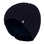 Mens 3.4 TOG Soft Fleece Lined Ribbed Knitted Thermal Winter Hat