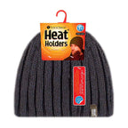 Mens 3.4 TOG Soft Fleece Lined Ribbed Knitted Thermal Winter Hat