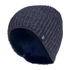 Mens Soft Fleece Lined Thermal Ribbed Beanie Hat