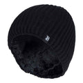 Mens Soft Fleece Lined Thermal Ribbed Beanie Hat