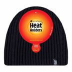 Mens Soft Fleece Lined Thermal Ribbed Beanie Hat