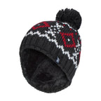 Mens Fleece Lined Thermal Winter Warm Beanie Bobble Hat with Pom Pom