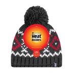 Mens Fleece Lined Thermal Winter Warm Beanie Bobble Hat with Pom Pom