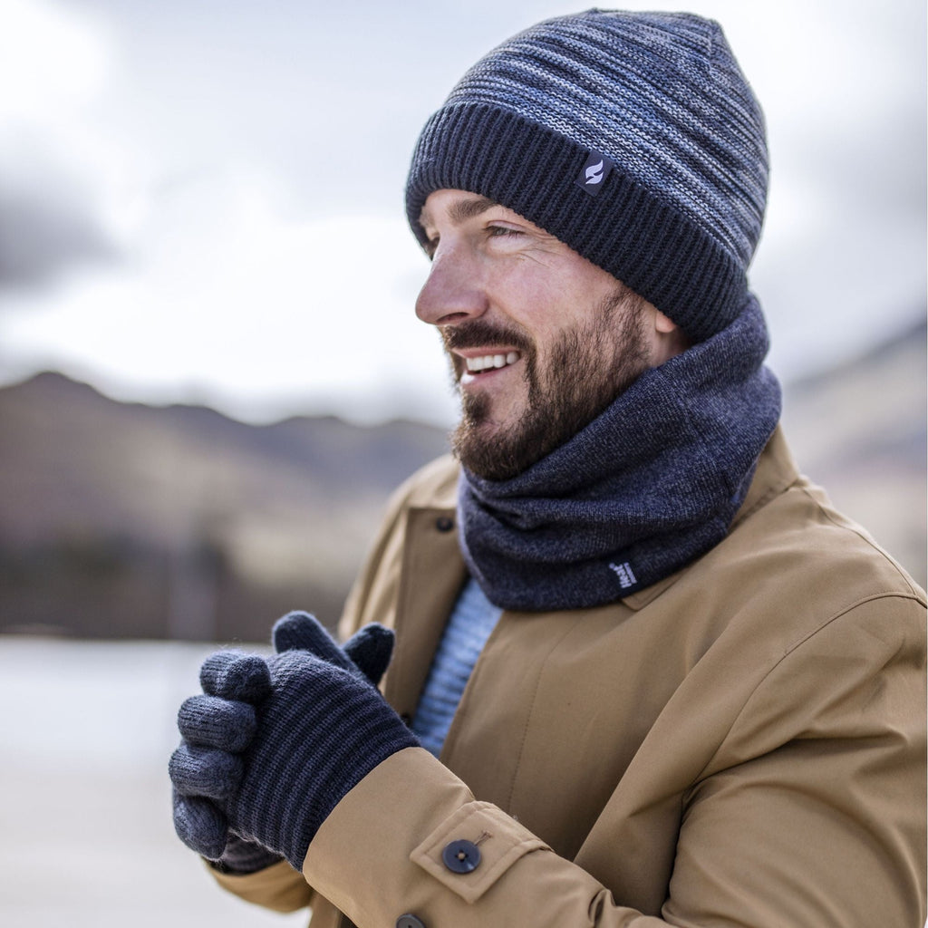 Mens Thermal Knitted Beanie Hat for Winter