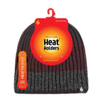 Mens Fleece Lined Striped Insulated Thermal Beanie Hat for Winter