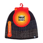Mens Fleece Lined Striped Insulated Thermal Beanie Hat for Winter