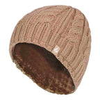 Ladies Cable Knit 3.4 Tog Fleece Lined Thermal Winter Hat