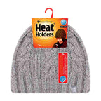 Ladies Cable Knit 3.4 Tog Fleece Lined Thermal Winter Hat