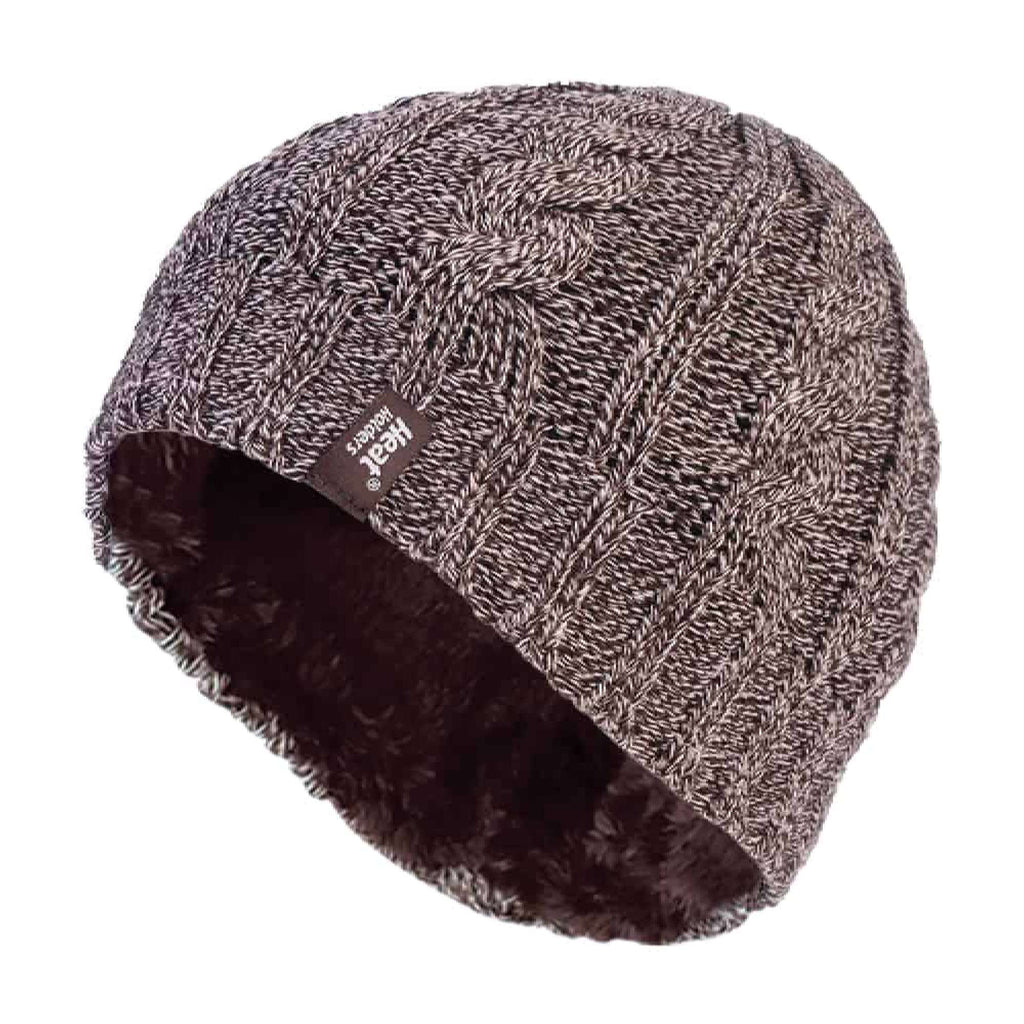 Ladies Cable Knit 3.4 Tog Fleece Lined Thermal Winter Hat