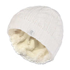Ladies Cable Knit 3.4 Tog Fleece Lined Thermal Winter Hat
