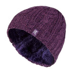 Ladies Cable Knit 3.4 Tog Fleece Lined Thermal Winter Hat