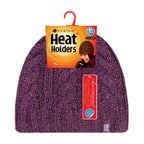 Ladies Cable Knit 3.4 Tog Fleece Lined Thermal Winter Hat