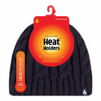 Ladies Cable Knit 3.4 Tog Fleece Lined Thermal Winter Hat