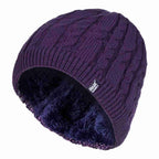 Ladies Cable Knit Fleece Lined Knitted Thermal Beanie Hat