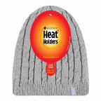 Ladies Cable Knit Fleece Lined Knitted Thermal Beanie Hat