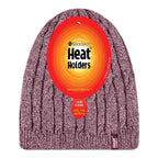 Ladies Cable Knit Fleece Lined Knitted Thermal Beanie Hat