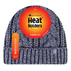 Ladies Cable Knit Fleece Lined Turnover Hat for Winter