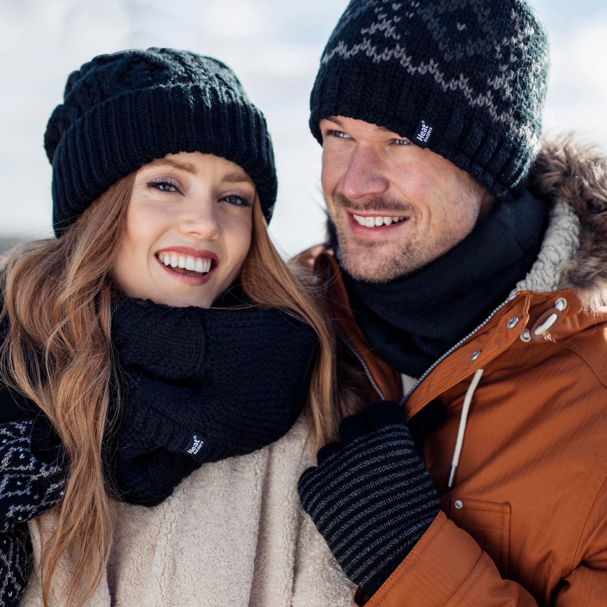 Ladies Cable Knit Fleece Lined Turnover Hat for Winter