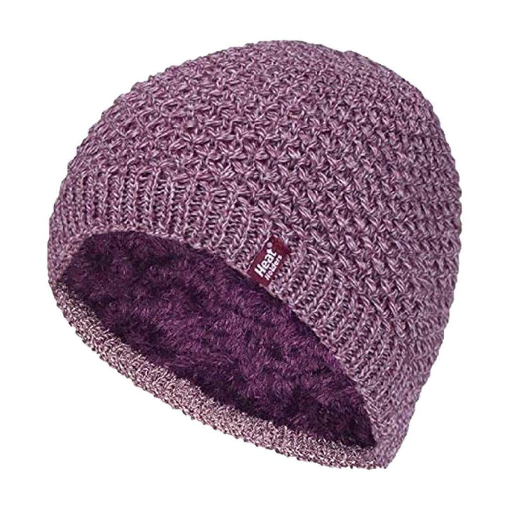 Ladies Crochet Knit Fleece Lined Warm Thermal Winter Beanie Hat