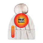 Ladies Cable Knit Fleece Lined Thermal Winter Bobble Hat with Pom Pom