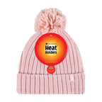 Ladies Ribbed Cuffed Thermal Insulated Winter Pom Pom Bobble Hat