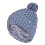 Ladies Ribbed Cuffed Thermal Insulated Winter Pom Pom Bobble Hat