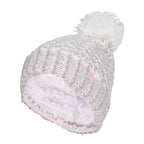 Ladies Fleece Lined Cuffed Thermal Winter Bobble Hat with Pom Pom