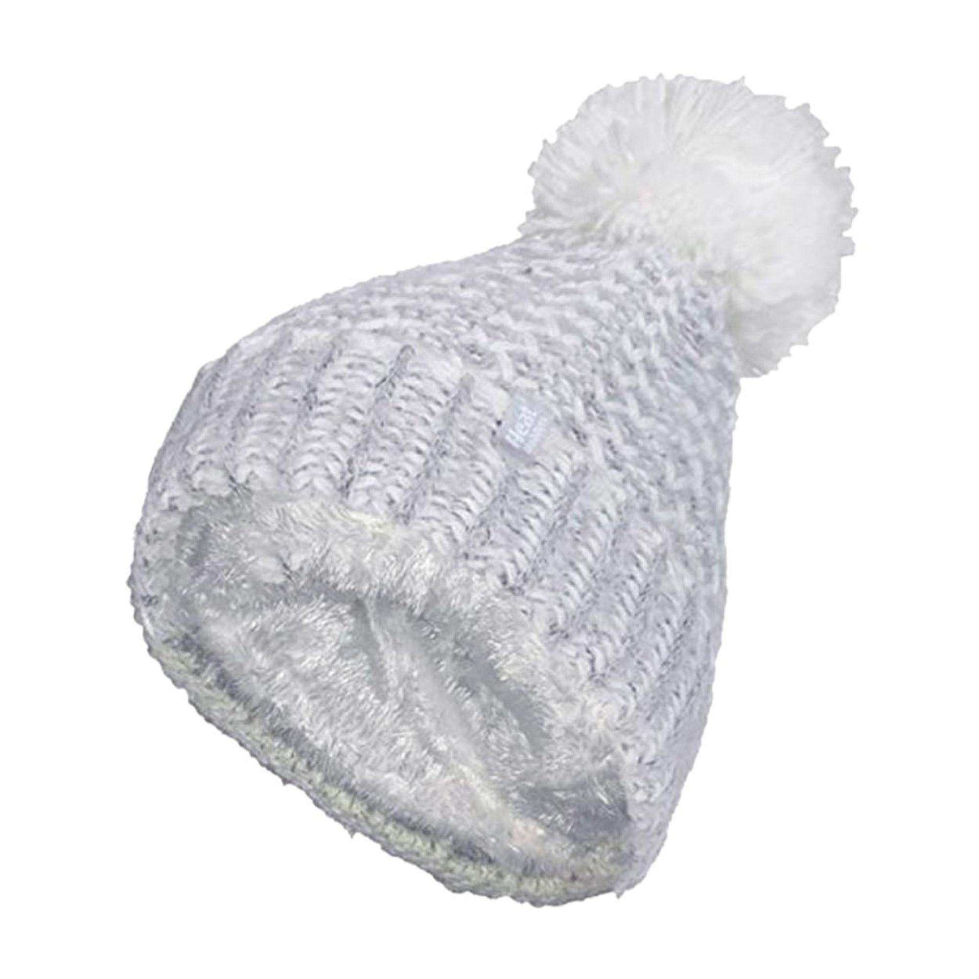 Ladies Fleece Lined Cuffed Thermal Winter Bobble Hat with Pom Pom