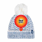 Ladies Fleece Lined Cuffed Thermal Winter Bobble Hat with Pom Pom