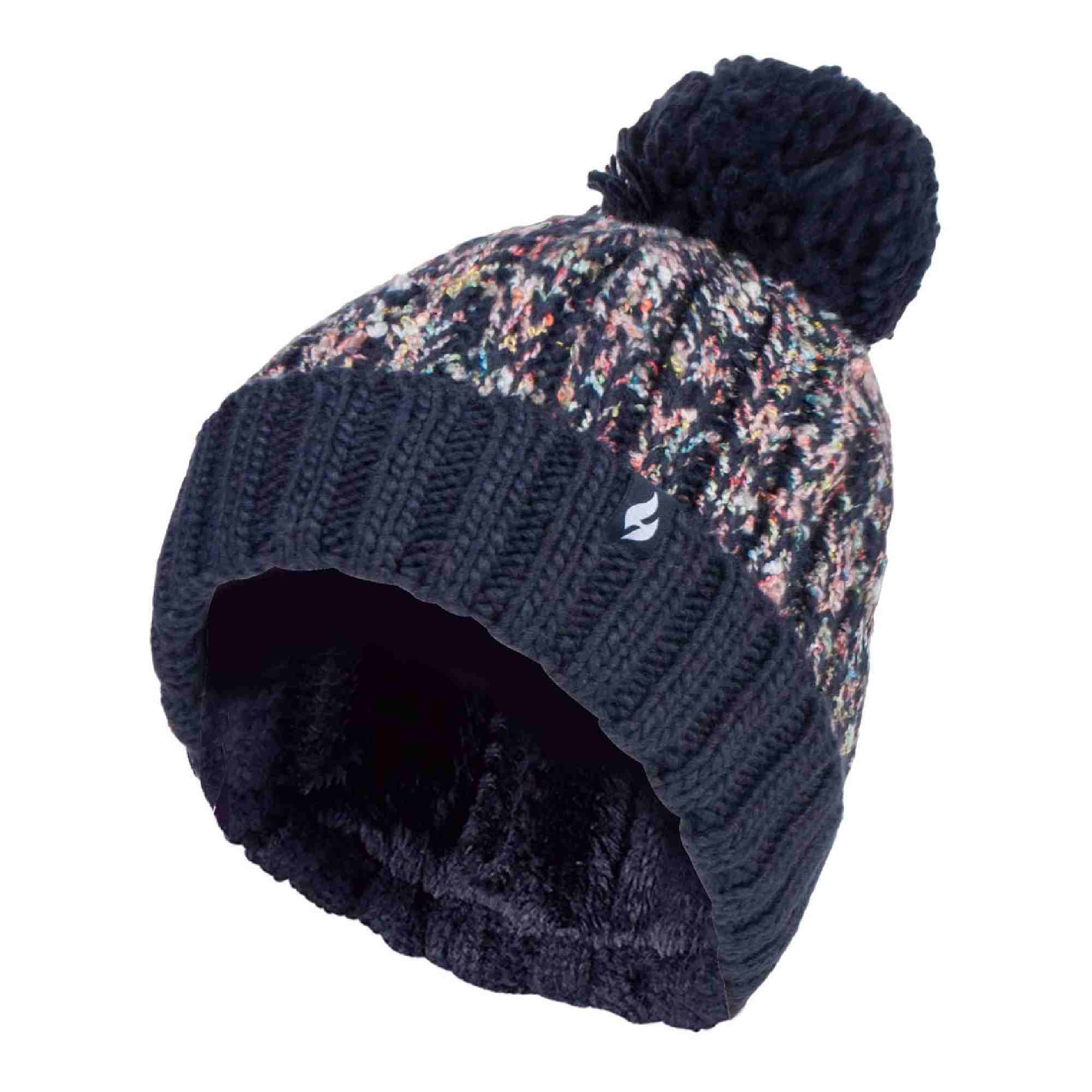 Ladies Thermal Winter Bobble Hat with Large Pom Pom