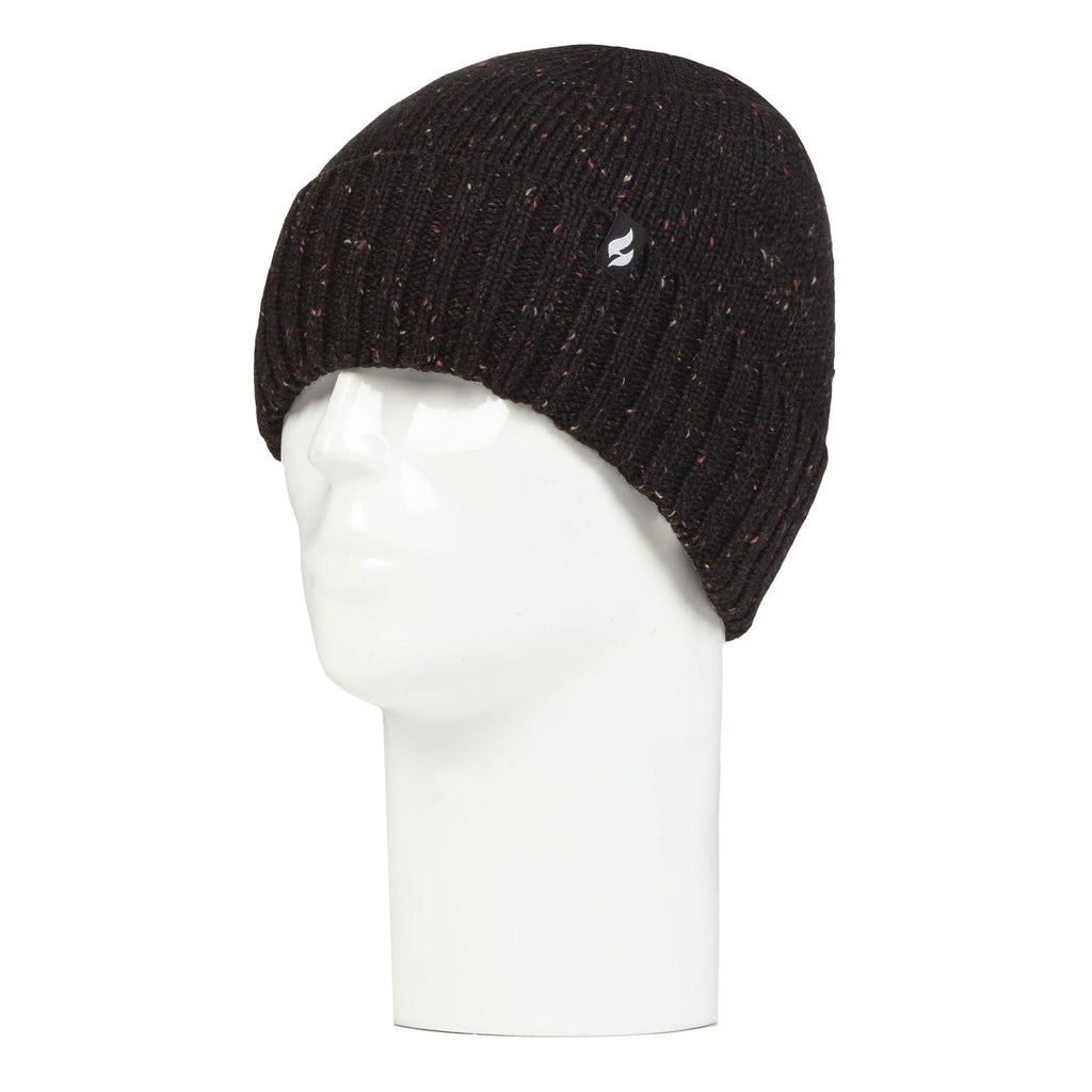 Warm Ribbed Cuff Beanie Hat for Men | Fleece Lined Chunky Winter Hat