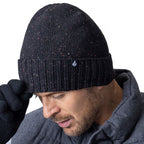 Warm Ribbed Cuff Beanie Hat for Men | Fleece Lined Chunky Winter Hat