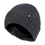 Warm Ribbed Cuff Beanie Hat for Men | Fleece Lined Chunky Winter Hat