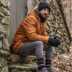 Mens Ribbed Knit Fleece Lined Turn Over Cuff Thermal Beanie Hat