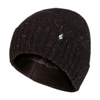 Warm Ribbed Cuff Beanie Hat for Men | Fleece Lined Chunky Winter Hat