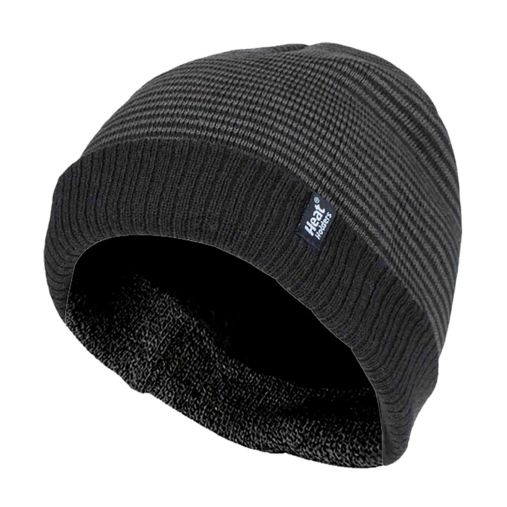 Mens Thin Striped Thermal Insulated Winter Beanie Hat