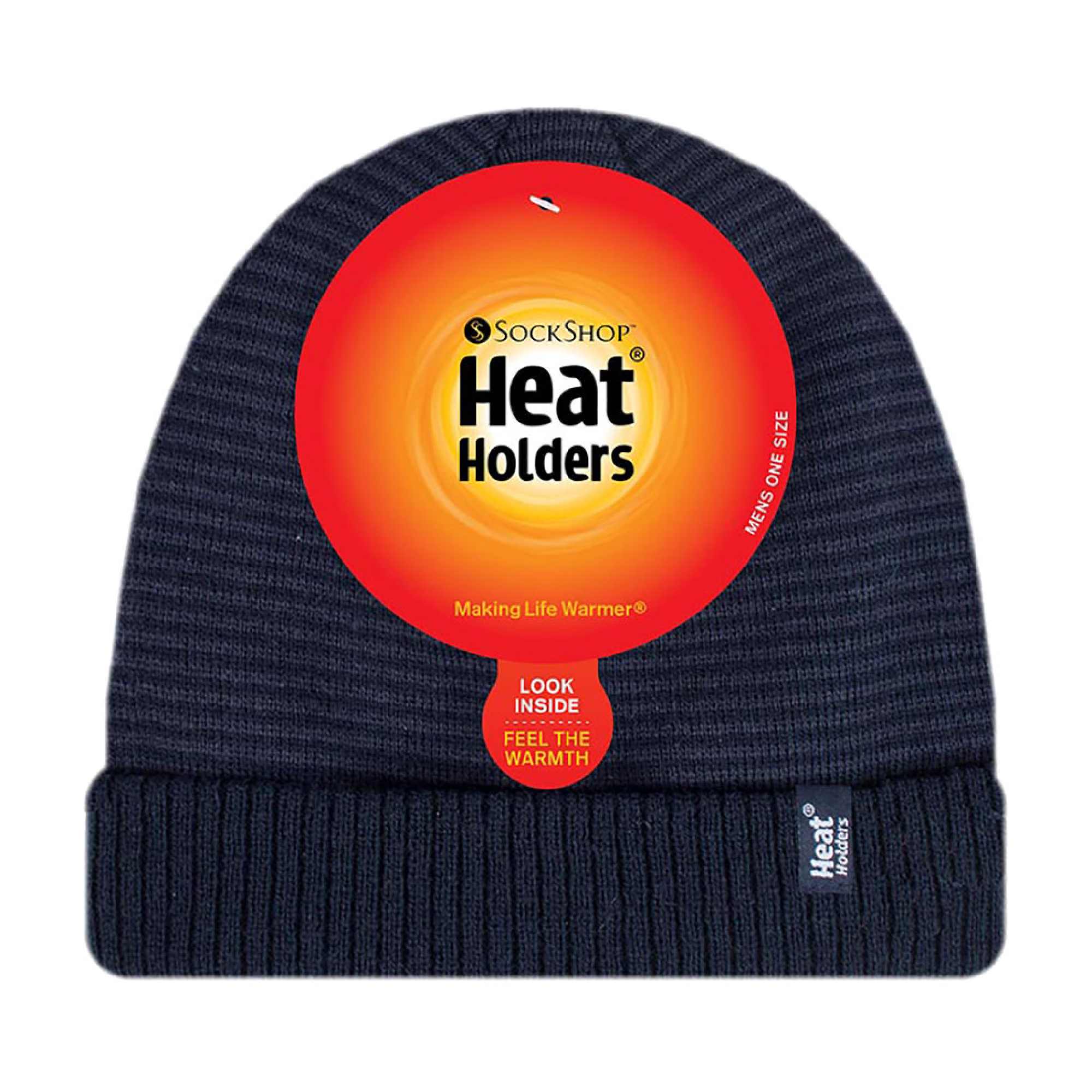 Mens Thin Striped Thermal Insulated Winter Beanie Hat