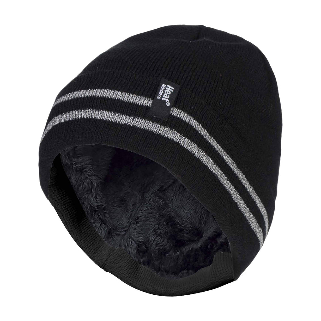Mens Hi Vis Reflective Soft Fleece Lined Thermal Winter Hat