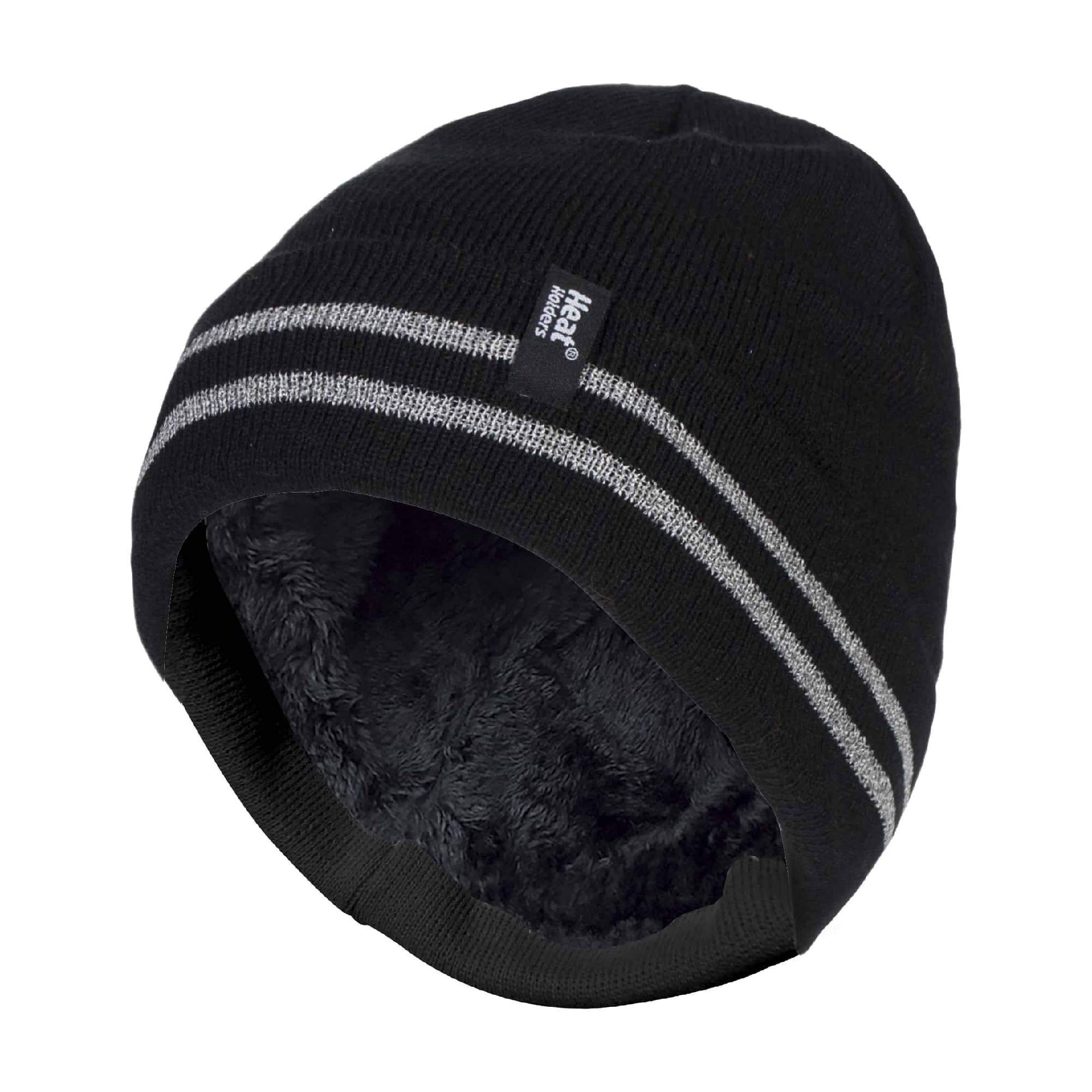 Mens Hi Vis Reflective Soft Fleece Lined Thermal Winter Hat