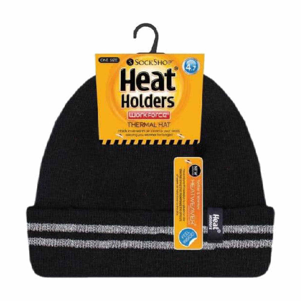 Mens Hi Vis Reflective Soft Fleece Lined Thermal Winter Hat