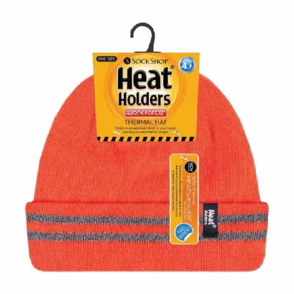 Mens Hi Vis Reflective Soft Fleece Lined Thermal Winter Hat
