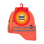 Mens Hi Vis Reflective Fleece Lined Thermal Winter Hat with Drop Neck