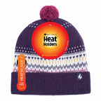 Ladies Knitted Beanie Bobble Hat with Small Pom Pom