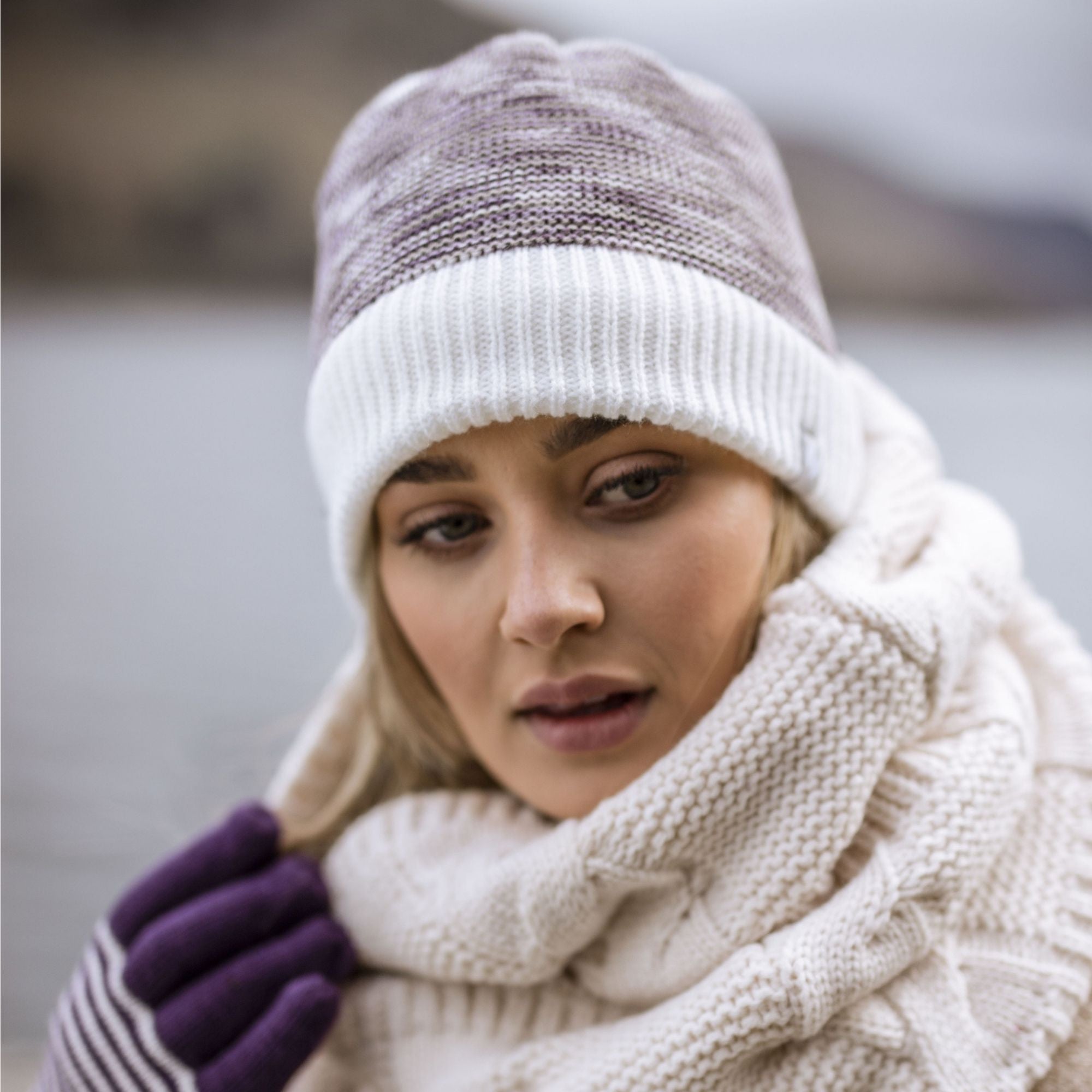 Ladies Thermal Knitted Beanie Hat for Winter